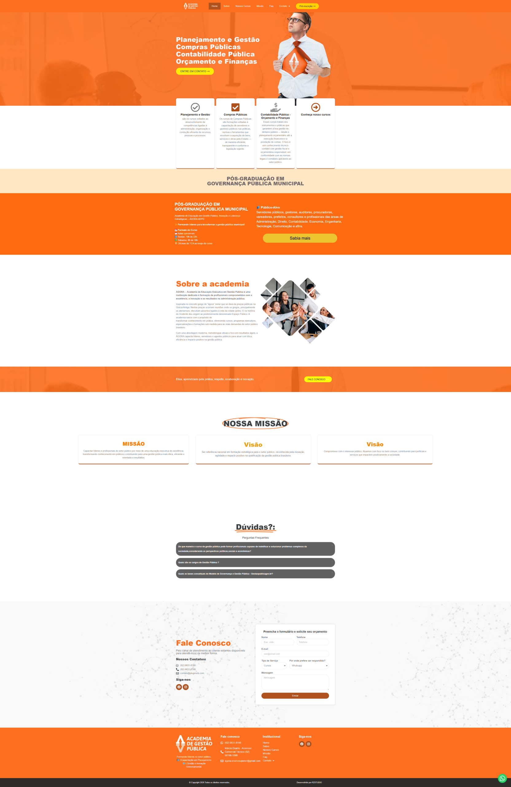 Site Academia de Gestão Pública