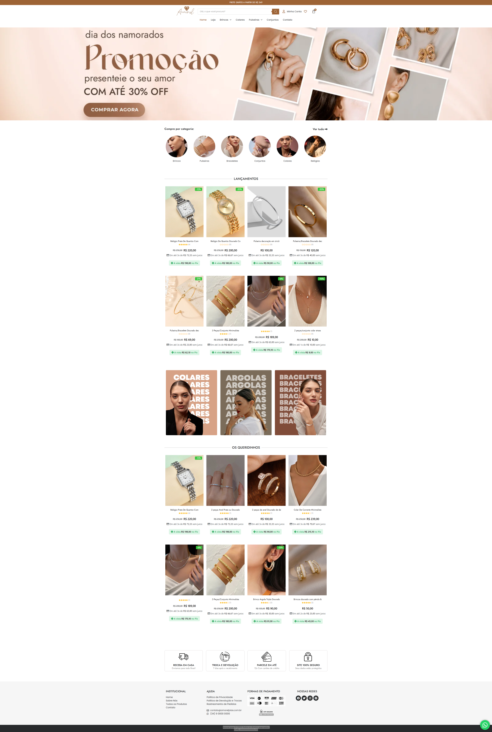 Site Amorel Joias